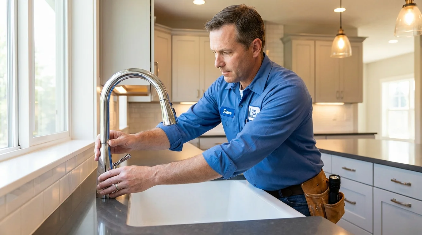 Kitchen faucet installation by Johns Plumbing LLC in Duquesne